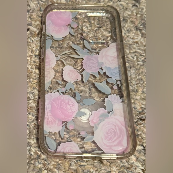 Pink Rose PopSocket IPhone 12/13 Pro Max Case - Picture 2 of 2